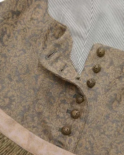 Babette Leinendirndl lang mit Schürze