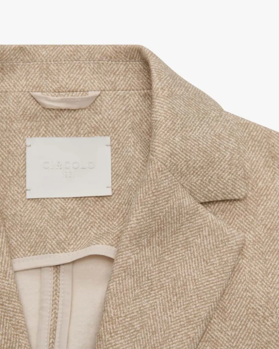 Blazer Slim Fit aus Baumwoll-Mix