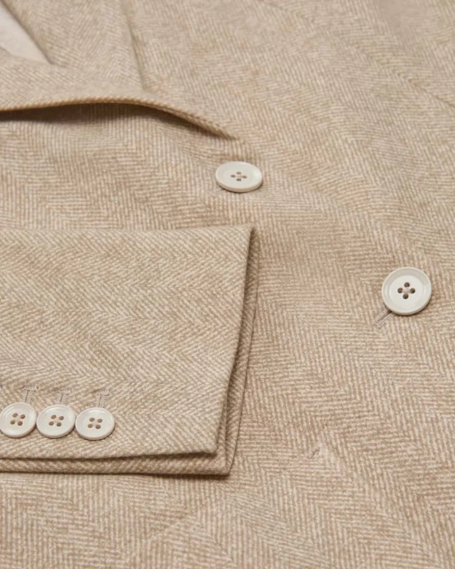 Blazer Slim Fit aus Baumwoll-Mix