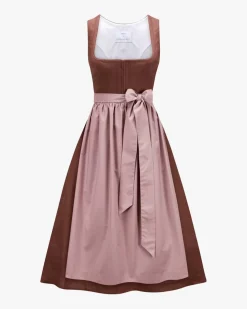 Bodensee Viky Leinendirndl lang mit Schürze