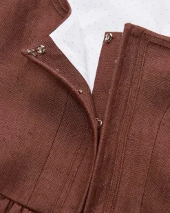 Bodensee Viky Leinendirndl lang mit Schürze