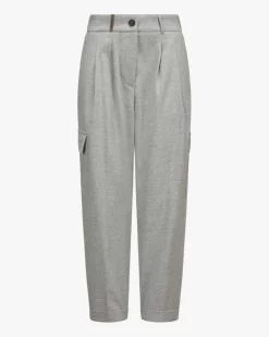 7/8-Cargohose aus Woll-Mix