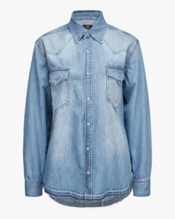 Cassis Jeansbluse