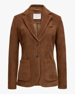 Cordblazer Slim Fit aus Baumwoll-Mix