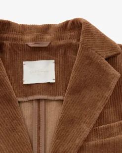 Cordblazer Slim Fit aus Baumwoll-Mix