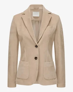 Cordblazer Slim Fit aus Baumwoll-Mix