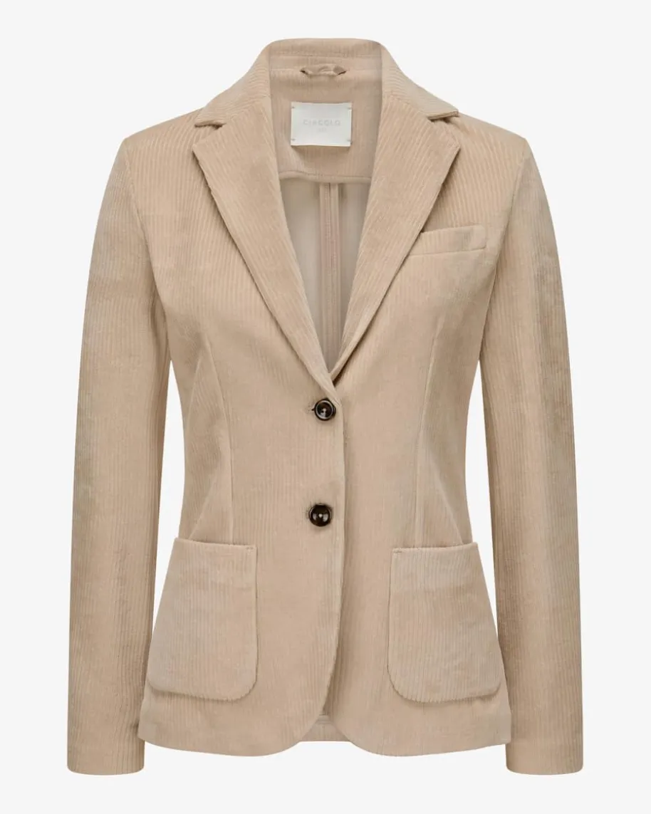 Cordblazer Slim Fit aus Baumwoll-Mix