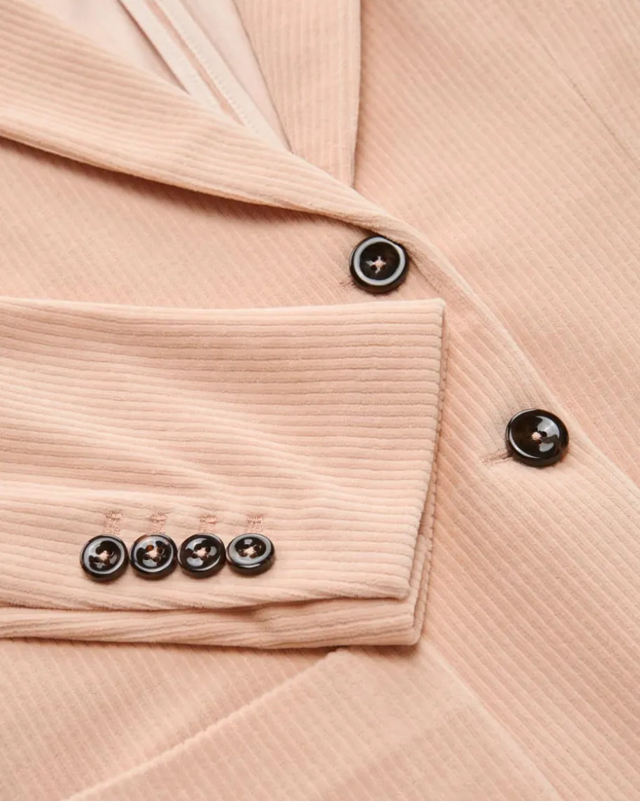 Cordblazer Slim Fit aus Baumwoll-Mix