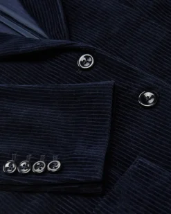 Cordblazer Slim Fit aus Baumwoll-Mix