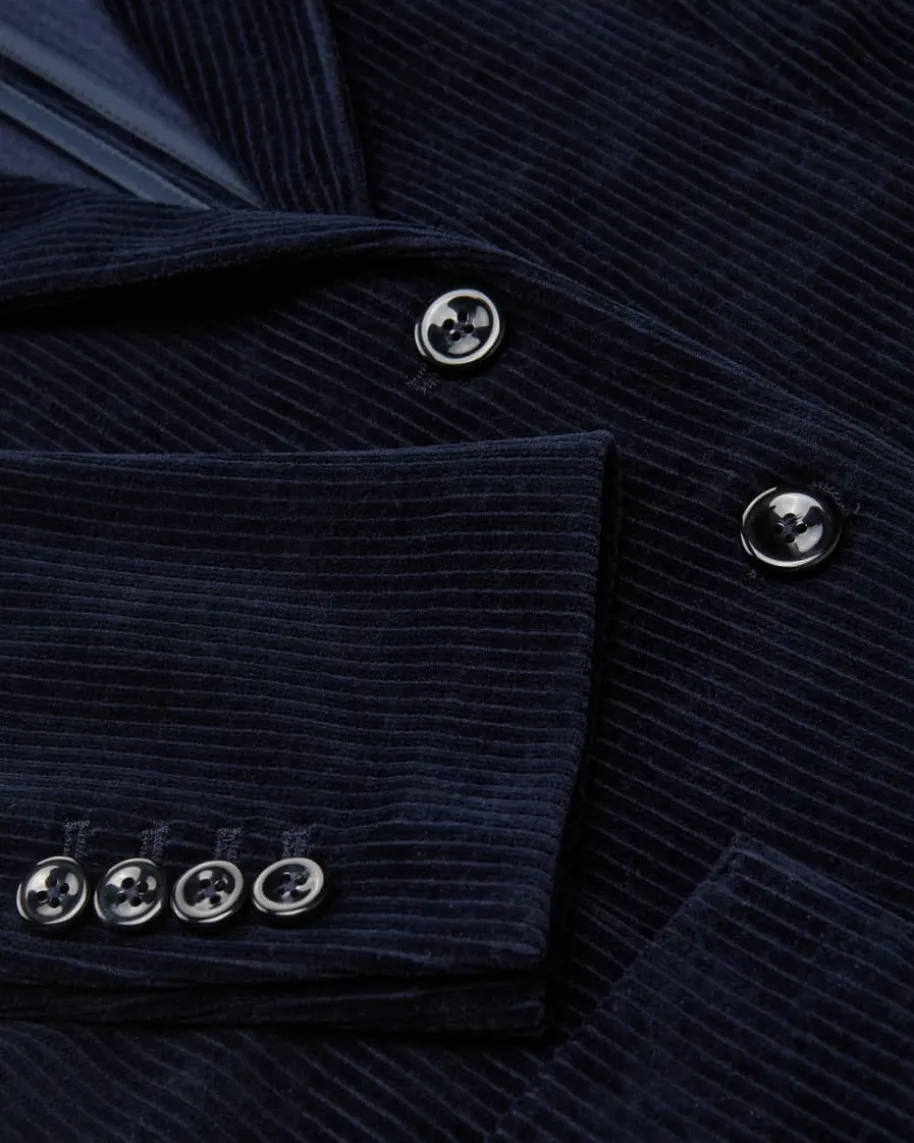 Cordblazer Slim Fit aus Baumwoll-Mix