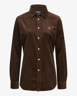 Cord-Hemdbluse Slim Fit