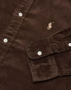 Cord-Hemdbluse Slim Fit