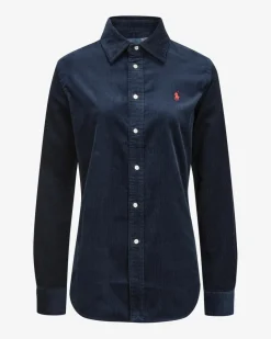 Cord-Hemdbluse Slim Fit