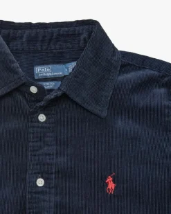 Cord-Hemdbluse Slim Fit