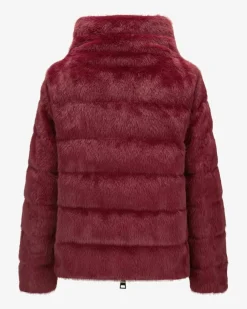 Daunen-Kunstfelljacke