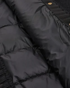 Daunen-Strickjacke aus Schurwolle