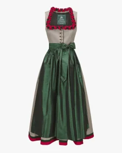 Dirndl lang mit Seidenschürze