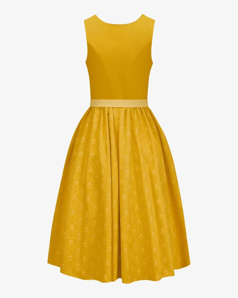 Dirndl midi mit Seidenschürze