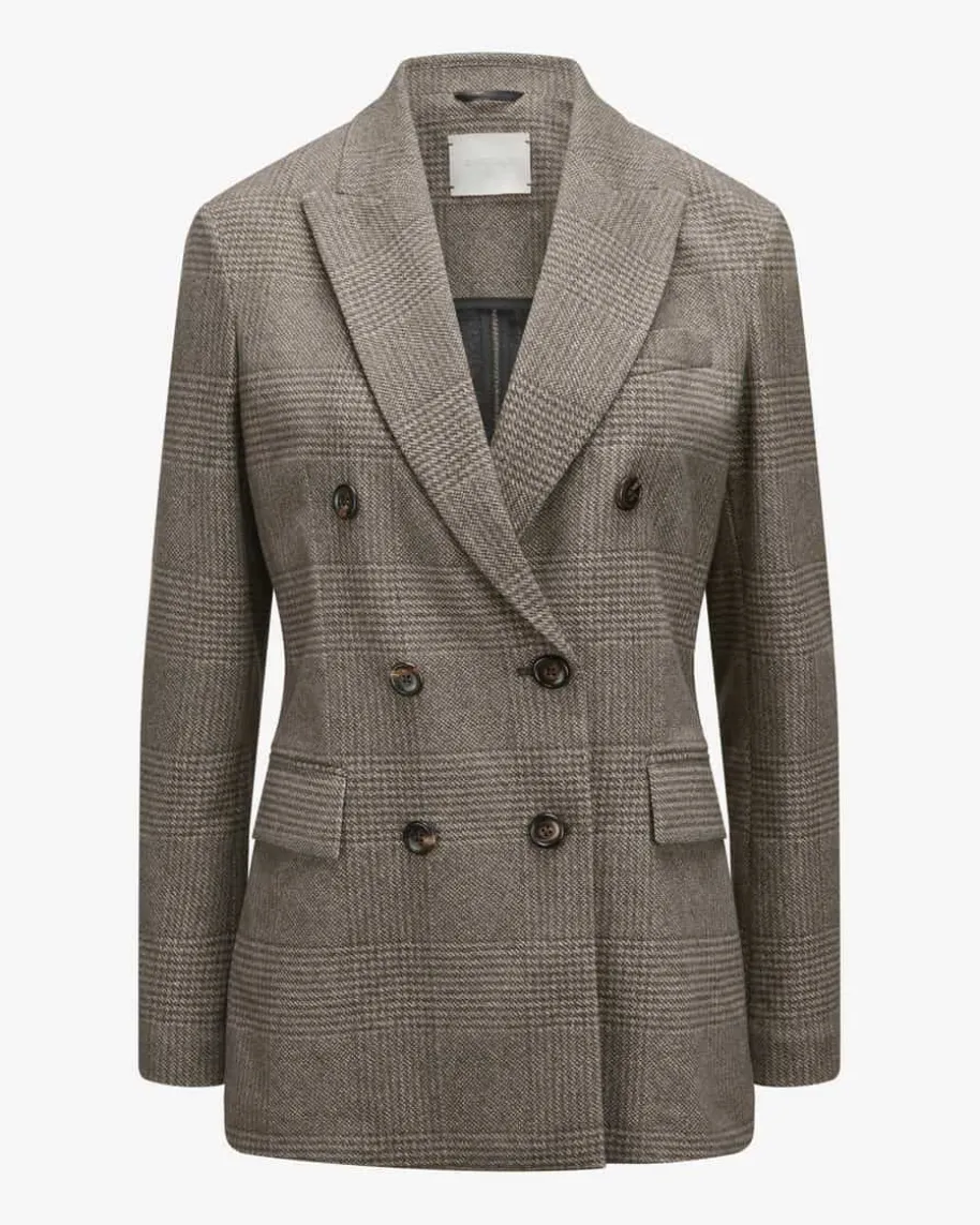 Doppelreiher-Blazer aus Baumwoll-Mix