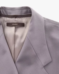 Doppelreiher-Blazer aus Schurwoll-Mix