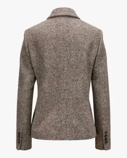 Doppelreiher-Blazer aus Woll-Seiden-Mix
