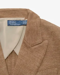 Doppelreiher-Blazer aus Wolle und Baumwolle