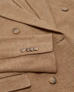 Doppelreiher-Blazer aus Wolle und Baumwolle