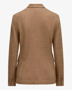Doppelreiher-Blazer aus Wolle und Baumwolle