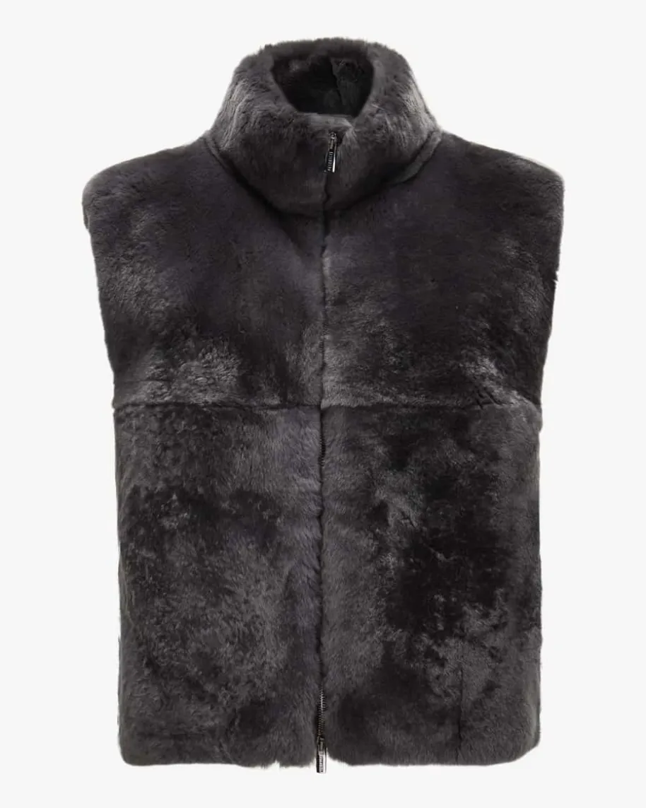 Fellweste aus Wolle und Cashmere