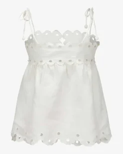 Flowers Richelieu Leinentop