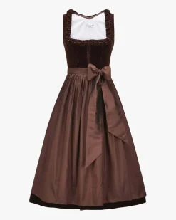 Gaia Midi-Dirndl mit Seidenschürze