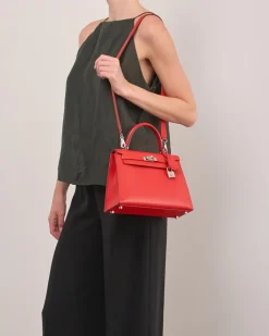 Hermès Vintage Kelly 25 Palladium Tasche