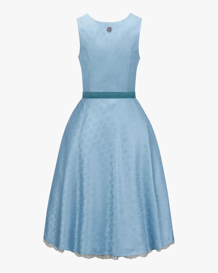 Himmelsträume Midi-Dirndl mit Seidensamt-Schürze