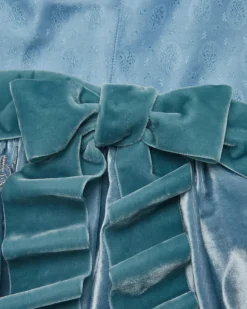 Himmelsträume Midi-Dirndl mit Seidensamt-Schürze