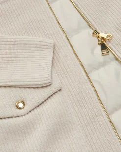 Hybrid-Daunen-Strickjacke