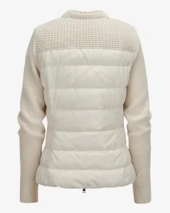 Hybrid-Daunen-Strickjacke
