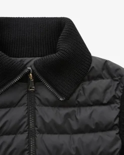 Hybrid-Daunen-Strickjacke