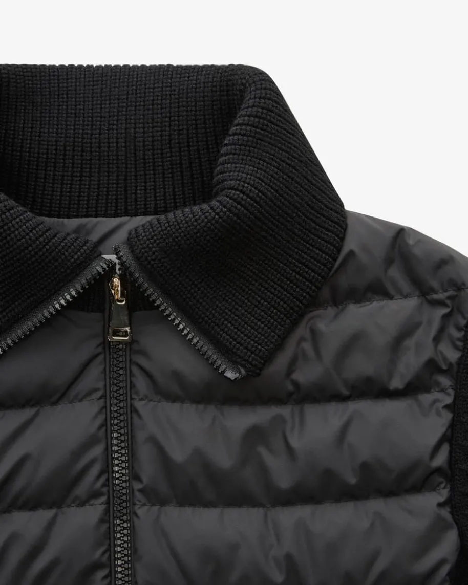 Hybrid-Daunen-Strickjacke