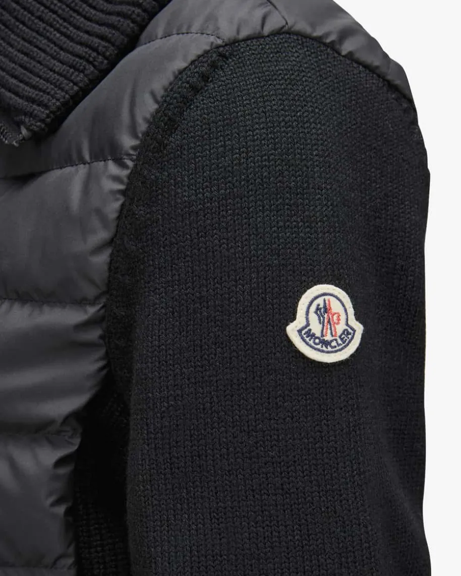 Hybrid-Daunen-Strickjacke