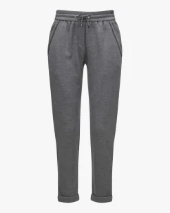 7/8-Joggpants aus Baumwolle und Seide