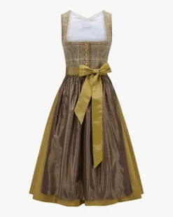 Kathi Tweed Midi-Dirndl mit Seidenschürze
