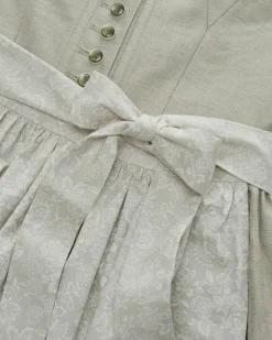Leinendirndl lang mit Baumwollschürze