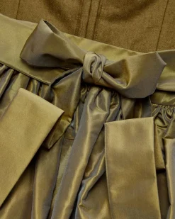 Leinen-Dirndl lang mit Schürze