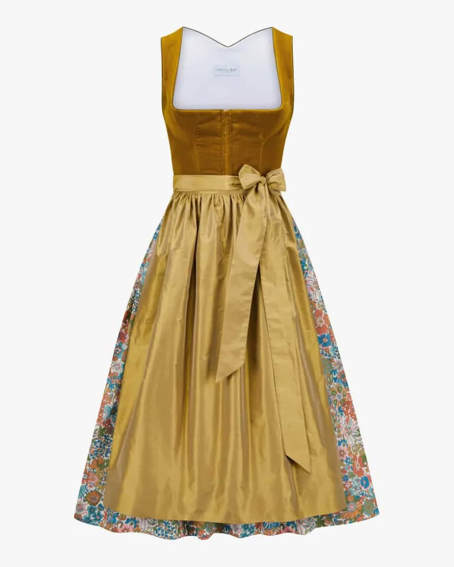 Marie Midi-Dirndl mit Seidenschürze