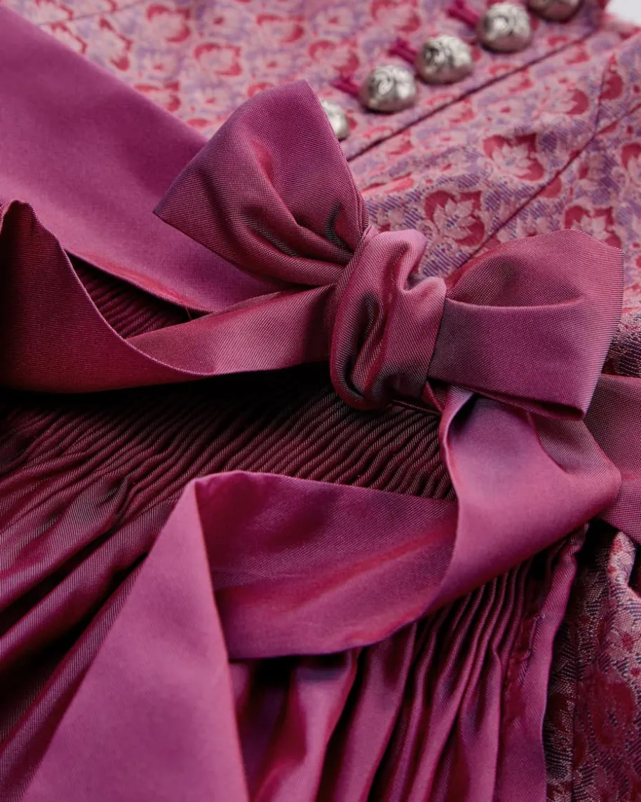 Midi-Dirndl mit Seidenschürze