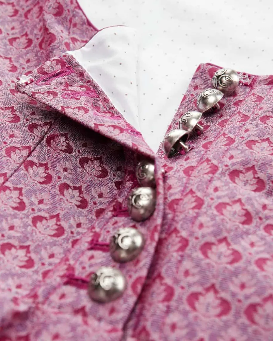 Midi-Dirndl mit Seidenschürze