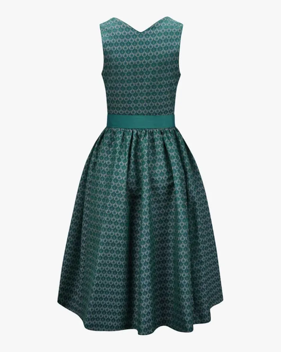 Midi-Dirndl mit Seidenschürze