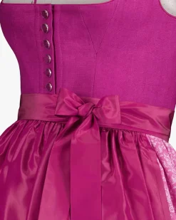 Midi-Dirndl mit Seidenschürze