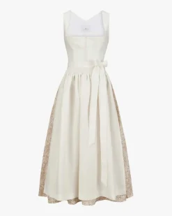 Midi-Leinendirndl mit Leinenschürze