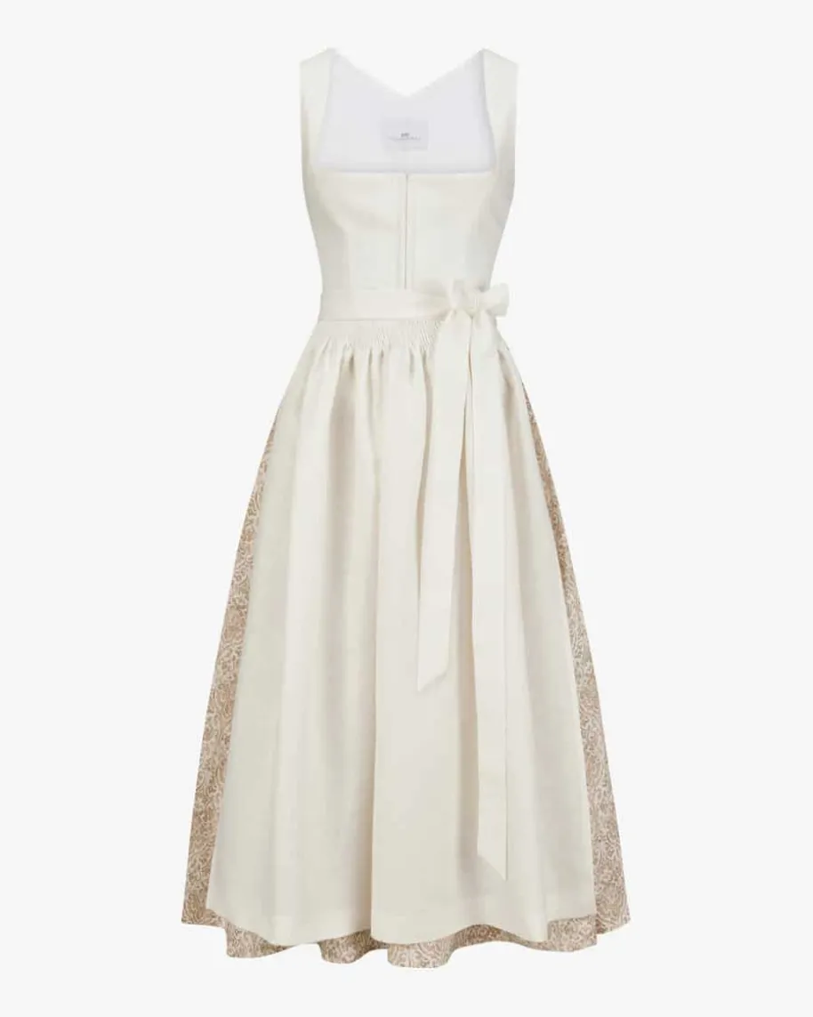 Midi-Leinendirndl mit Leinenschürze